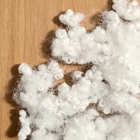 Hollow conjugated siliconized fiber