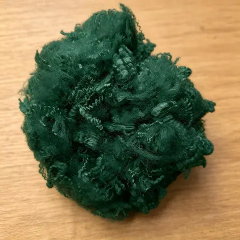 Recycled colored polyester fiber